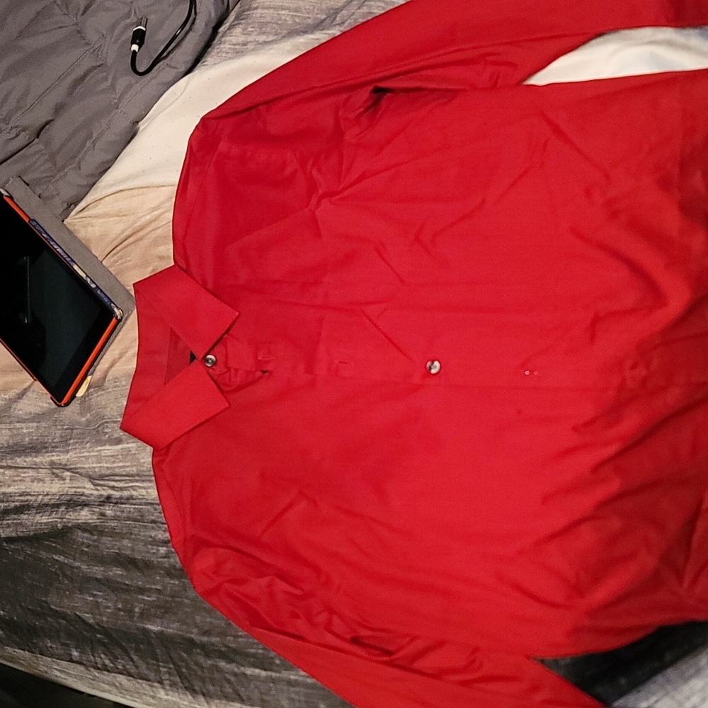 J. Ferrar Red Dress Shirt. Size M